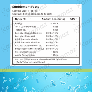 Tabletas Efervescentes Probióticas Veganas de Marca Privada OEM ODM, Apoyo para la Salud Intestinal, Sin Azúcar, para Adultos, con Fibra de Pulpa de Manzana - Product Image 4