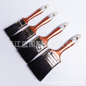 แปรงทาสีแบบแบน ขนหมู 22 ชิ้น ด้ามสีน้ำตาลแดง สำหรับทาสีบ้าน ผลิตที่เจิ้นเจียง - Product Image 3