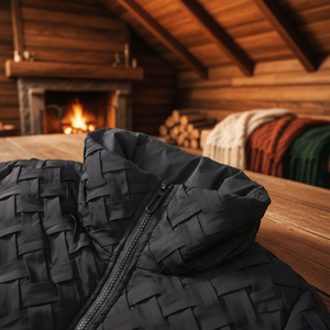 Progettazione di una <span class=keywords><strong>Giacca</strong></span> Imbottita Grande e Calda con Collo Alto in Poliestere - Product Image 3