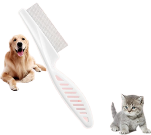 مشط العناية بالكلاب من المعدن المقاوم للصدأ مع برغوث الكلب - Product Image 5