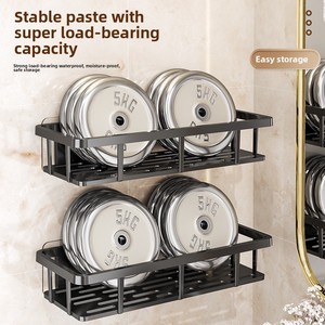 Cao Cấp Nhựa Duy Nhất Tầng Treo Tường Phòng Tắm Lưu Trữ Giá Không Khoan Nhà Vệ Sinh Nhà Vệ Sinh Kệ Đứng Cho Phòng Khách - Product Image 4