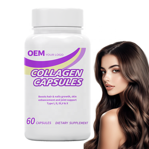 Cápsulas de Colágeno Premium OEM con Biotina, Queratina y Ácido Hialurónico, Suplemento para la Elasticidad y Blanqueamiento de la Piel para Mujeres - Product Image 1