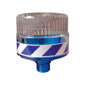 Luz de Advertencia Intermitente de Seguridad Vial Solar Azul de Alta Visibilidad (Aluminio) - Product Image 2