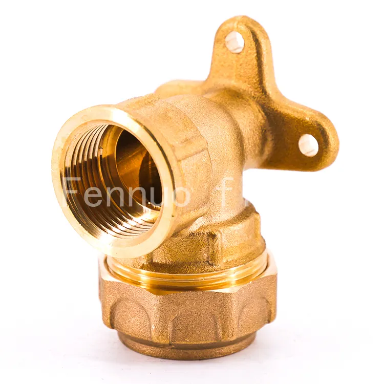 Ống phù hợp cho khớp nối phụ kiện nhà sản xuất tường mạ khuỷu tay Brass giả mạo nén PE Trung Quốc hình lục giác nữ 3 năm