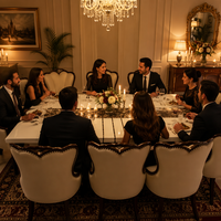 Meubles de salle à manger modernes, table à manger avec plateau en marbre, ensemble de table à manger avec 8 chaises pour l'Australie et l'Amérique