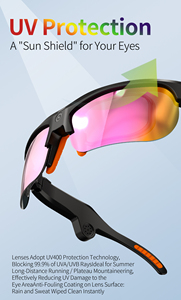 Gafas Deportivas Inteligentes con IA S100, Protección Solar con Bloqueo del 999% de Rayos UVA y UVB, Equipo Profesional de Montañismo, Cámara de Acción POV - Product Image 4