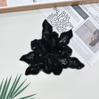 Collier en polyester cousu main haut de gamme, style européen et américain, multicouche, orné de perles et de sequins, avec grande applique florale