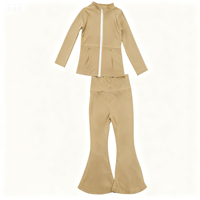 Vêtements de sport pour enfants vente en gros de pantalons Belle en nylon et spandex doux et respirant vêtements de sport 2 pièces ensemble de yoga pour filles