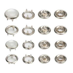 Eco-friendly Snap Buttons Stainless Steel 9.5mm Prong <strong>Press</strong> <strong>Stud</strong> Metal Pearl Five Claw Brass Prong Snap Button for Baby Clothes - Product Image 1