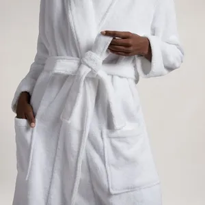 Bata de baño con capucha de algodón orgánico para mujer, ropa de baño femenina de diseñador