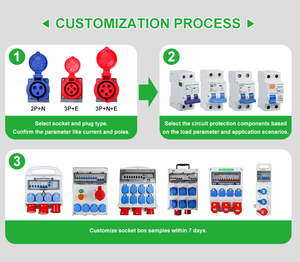Caja de Distribución de Energía Portátil de 12 Vías IP44 ABS Impermeable, Caja de Tomacorrientes Industrial para Suministro de Energía Temporal en Obras de Construcción - Product Image 5