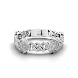 Bracelet Hip Hop en Argent Sterling 925 avec Moissanite Ronde Taille Brillant pour un Style Tendance au Quotidien et Bijoux Urbains - Product Image 6