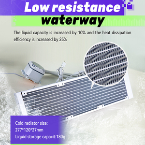 Sistema di Raffreddamento a <span class=keywords><strong>Liquido</strong></span> AIO ARGB da 120mm con <span class=keywords><strong>Dissipatore</strong></span> in Rame e Alluminio e Cuscinetto Fluido <span class=keywords><strong>per</strong></span> Processore, Raffreddamento Ottimale del PC - Product Image 6