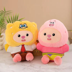 Juguetes de peluche de 7 y 8 pulgadas de <span class=keywords><strong>Bob</strong></span> <span class=keywords><strong>Esponja</strong></span> y Patricio, lindos y personalizados, de dibujos animados y anime, para niños, animales de peluche para máquina de garras - Product Image 1