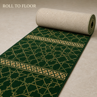 Tapis de prière arabe du Golfe pour mosquée, sur mesure, en rouleau de laine de 6 mm à 15 mm pour projet de Masjid