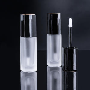 Envase cosmético vacío de vidrio mate esmerilado de <span class=keywords><strong>4ml</strong></span>, tubos de brillo de labios líquido para pestañas, lápiz labial recargable/tarros de bálsamo labial de plástico - Product Image 1