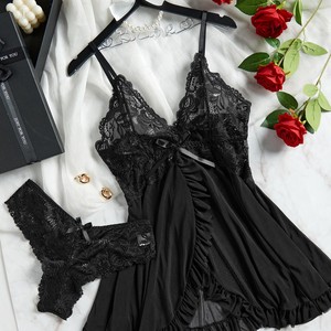 Ensemble de camisoles en dentelle Sofusen Smlxl2xl3xl4xl, lingerie sexy en polyester pour la maison, vêtements pour couple - Product Image 5
