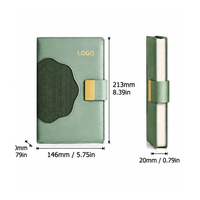 Ensemble cadeau personnalisé avec bloc-notes magnétique en cuir PU A5, gobelet isotherme, stylo, clé USB, avec boîte et sac pour les réunions de bureau, cadeaux d'entreprise