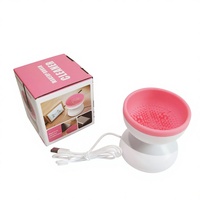 Machine de nettoyage de pinceaux de maquillage électrique - Nettoyage puissant par friction, élimine les résidus, laveuse rotative portable avec prise US pour usage domestique