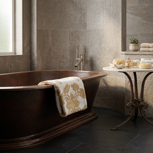 Baignoire Spa Ovale Autoportante en Bois Style Vintage pour Salle de Bain - Product Image 3