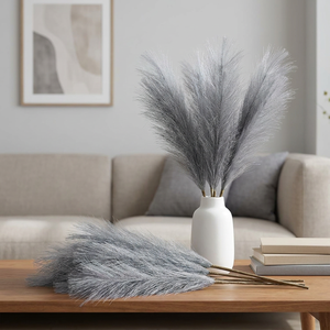 Arreglo de Hierba de <span class=keywords><strong>Pampas</strong></span> Artificial Tender Epoch de 55 cm, Tallos de Hierba Esponjosos de Alta Simulación, Estilo Boho <span class=keywords><strong>Chic</strong></span> para el Hogar y Bodas - Product Image 6