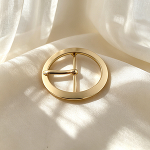 Hebilla de Cinturón con Anillo en D para Mujer, Acabado Brillante, Aleación Pulida, Cierre Rápido para Accesorios de Cuero de Moda - Product Image 1