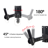 Soporte de Pared para Altavoces Yinyu WB003, Resistente, Completamente de Acero, Carga Máxima 30 kg, para Altavoces PA, Monitores de Estudio, Cine en Casa
