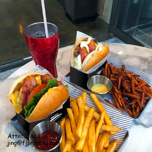 Bandeja de Cartón para Alimentos Popular en Instagram, Bandeja para Empacar Sándwiches, Caja Contenedora para Hamburguesas - Product Image 4
