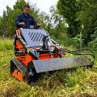 Accesorio Cortacésped para Minicargadora, Certificado CE, para Mantenimiento de Césped y Desbroce