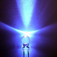 LED UV 365nm à haut rendement, puces TW, lentille transparente ultra-violette 365-370nm, ronde 5mm, pour machines