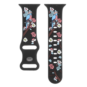 Correas <span class=keywords><strong>de</strong></span> Reloj <span class=keywords><strong>de</strong></span> Silicona Florales Elegantes e Increíbles, Lavables, Compatibles con Apple Watch Serie 3 <span class=keywords><strong>de</strong></span> 38 mm y 42 mm - Product Image 4