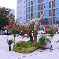 Dinosaure animatronique personnalisable de la période jurassique, Allosaurus, Stégosaure, attire le flux