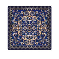 Tapis de Mahjong carré violet à motif floral, style rétro, idéal pour le jeu, avec une construction silencieuse et épaisse
