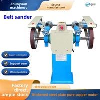 Fournisseur direct d'usine Zhuoyuan Machinery 210050 Ponceuse à bande verticale industrielle à double poste 4Kw Moteur à brosse haute puissance 380V