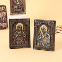 Aimants de réfrigérateur en résine avec icônes orthodoxes, vente en gros, croix 3D personnalisées, décorations religieuses, cadeaux et ornements