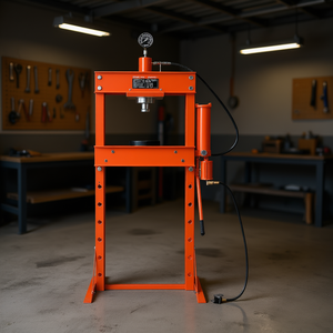 Prensa Hidráulica de Taller 30T con Marco en H, Válvula de Alivio Neumática Ajustable, Soporte Triangular para Suelo de Garaje, para Plegado - Product Image 2