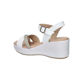 Cinzia <b>Soft</b> Women's Wedge Sandal White Size 38 Vera Pelle - Product Image 2