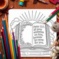 Libri da colorare della Bibbia di alta qualità, quaderni personalizzati con citazioni bibliche e disegni floreali, copertina resistente per adulti, bambini e materiale scolastico