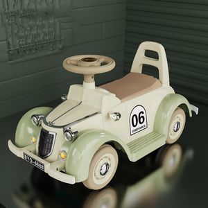 รถยนต์ไฟฟ้าขนาดเล็กแบบย้อนยุคสี่ล้อรถคลาสสิกสนใจรถอุปถัมภ์เด็กทารกรถควบคุมระยะไกล - Product Image 2