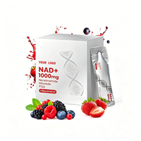 Compléments NAD+ en gros 1000mg Boisson liquide aux baies Vitamine B3 en poudre Capsules de nicotinamide riboside Certifié GMP