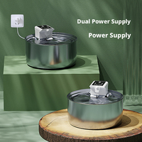 Fontaine à eau pour animaux de compagnie en acier inoxydable, grande capacité 7L, durable, sans fil, rechargeable, avec capteur infrarouge automatique pour chiens et chats