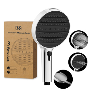 Pommeau de douche de luxe portable au design élégant pour spa, avec jets de massage/pluie/débit, en boîte marron avec logo de marque, pour usine B2B - Product Image 3