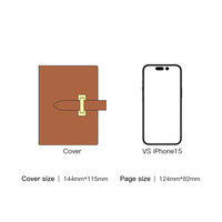 Deluxe A7 Cute Mini PU Leather Pocket Notebook with Box Custom Logo Girls' Loose-Leaf Bound Journals Planner Diary for Women