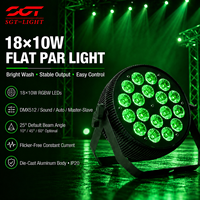 Projecteur LED Par UV RGBWA 18*10W pour intérieur, à succès, avec mode de contrôle DMX, CRI 90 élevé, IP20, pour discothèque, club, bar