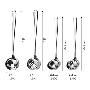 Ensemble d'ustensiles de cuisine en acier inoxydable - Ensemble de cuillères à soupe fendues et de cuillères de service, vaisselle polie miroir pour <span class=keywords><strong>la</strong></span> maison/<span class=keywords><strong>restaurant</strong></span> - Product Image 6