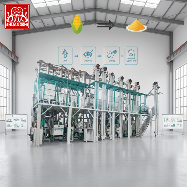 Auto Commercial 50 Ton Maize Corn Wheat Flour Mill Milling Equipment Machine Plant with Price
