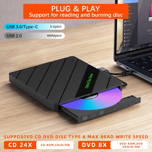 AMZ New Trending 7 en 1 USB 3.0 Type C <span class=keywords><strong>Lecteur</strong></span> optique externe CD <span class=keywords><strong>DVD</strong></span> RW avec <span class=keywords><strong>lecteur</strong></span> de carte USB HUB <span class=keywords><strong>Lecteur</strong></span> CD <span class=keywords><strong>DVD</strong></span> pour PC <span class=keywords><strong>portable</strong></span> - Product Image 3