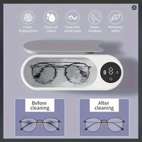 Machine de nettoyage à ultrasons domestique intelligente électronique pour lunettes montres bijoux et fausses dents avec boîte de rangement