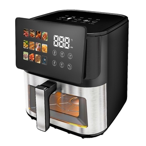 <span class=keywords><strong>Friteuse</strong></span> <span class=keywords><strong>à</strong></span> <span class=keywords><strong>air</strong></span> 1800W <span class=keywords><strong>à</strong></span> commande numérique tactile 8L avec 12 menus préréglés avec pot visible - Product Image 1