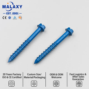 Vis d'ancrage MALAXY à tête hexagonale pour béton et maçonnerie, vis bleue pour béton et maçonnerie, pour l'ancrage dans le béton - Product Image 1